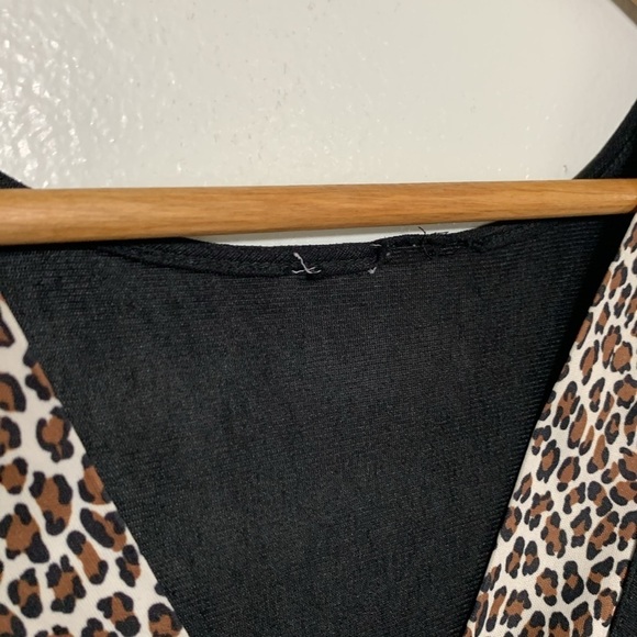 Vintage First Lady Lingerie Nylon Black Leopard Print 2Pc Night Gown Set 1X - Picture 7 of 7